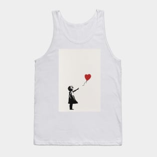 Banksy Girl With Red Balloon Tank Top